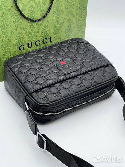 Сумка мужская кожаная Gucci