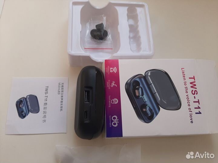 Беспроводные наушники TWS T11,новые