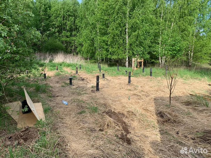 Винтовые сваи 108 2500 с монтажем