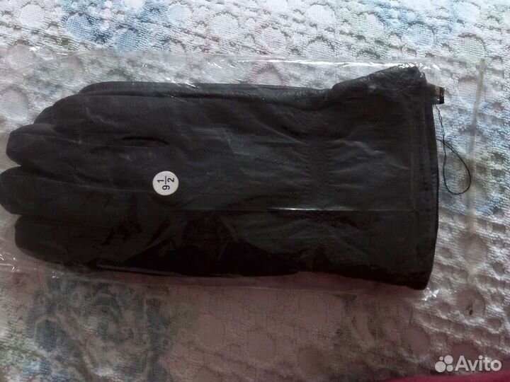 Мужские кожаные перчатки новые