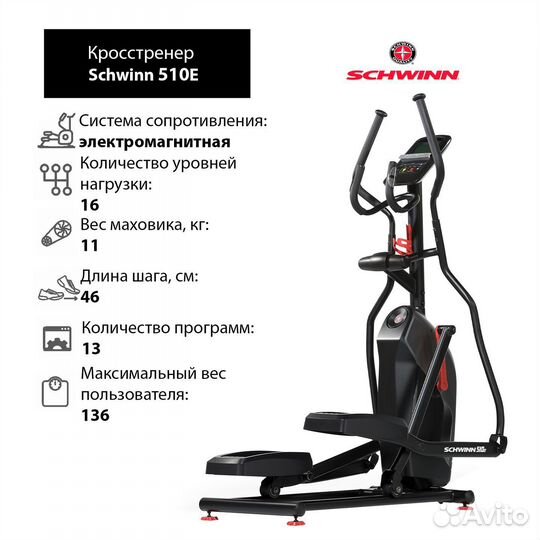 Эллиптический тренажер Schwinn 510E Дисконт