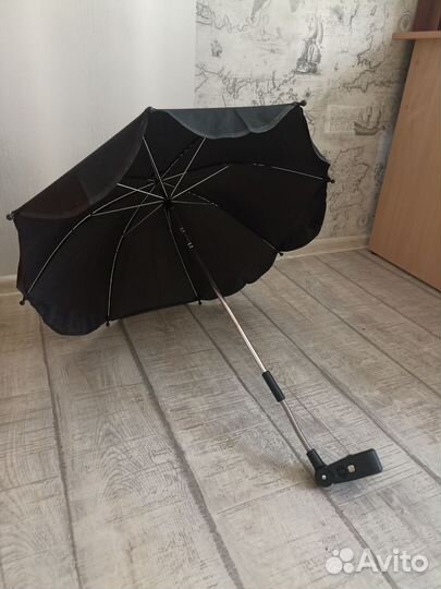 Зонт для коляски универсальный чёрный