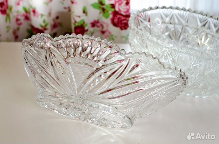 Вазы хрустальные, винтаж СССР