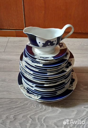 Столовый набор кобальт