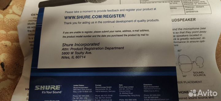 Микрофон shure sm58se (Original Mexico)