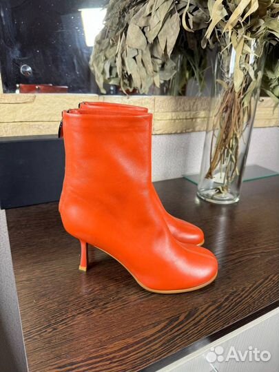 Ботильоны оранжевые 36,5р Эконика новые ориг