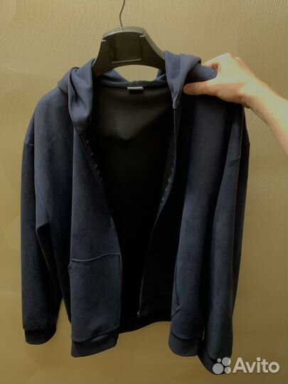 Замшевое худи мужское