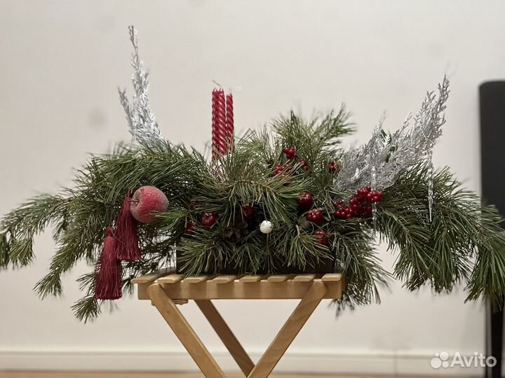 Композиция из сосны новогодняя