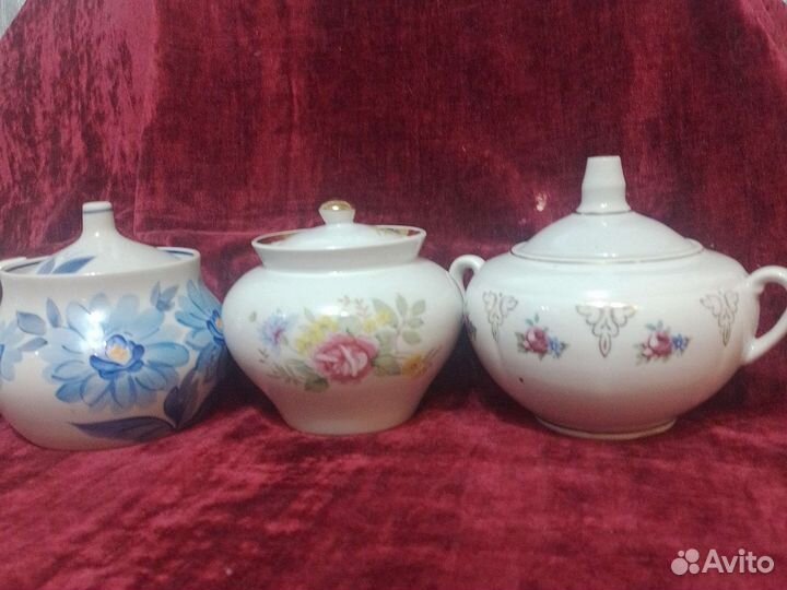 Чайная пара СССР и сахарницы