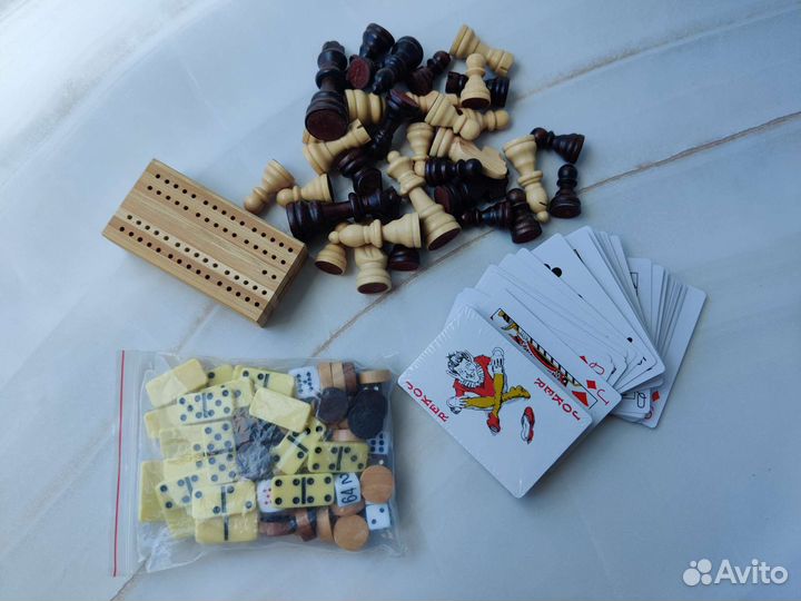 Набор игр: шахматы, шашки, нарды, домино, покер