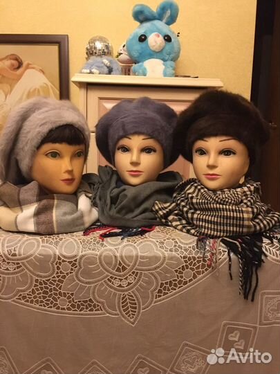 Берет Ангора,пушистый,мягкий и теплый