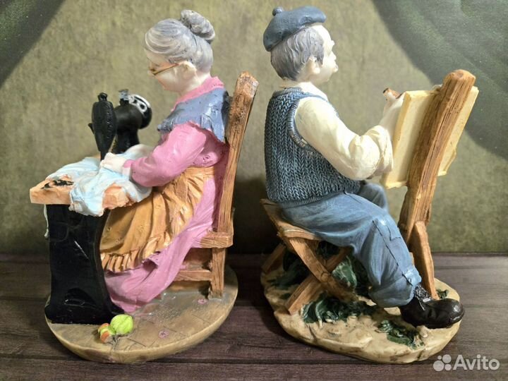 Статуэтка фигурка Бабушка швея Дедушка художник