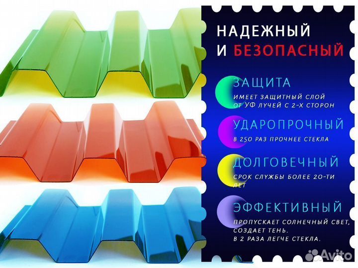 Поликарбонат волновой