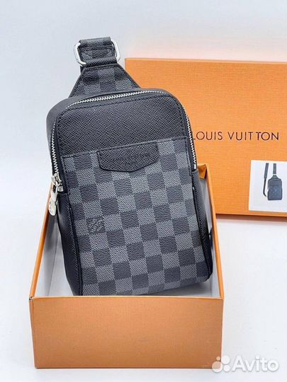 Сумка louis vuitton sling мужская натуральная кожа