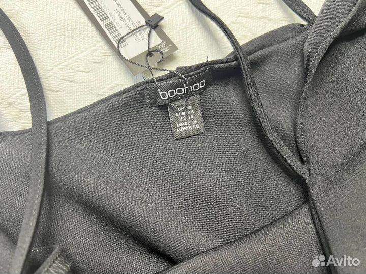 Черное платье Boohoo р.52 новое