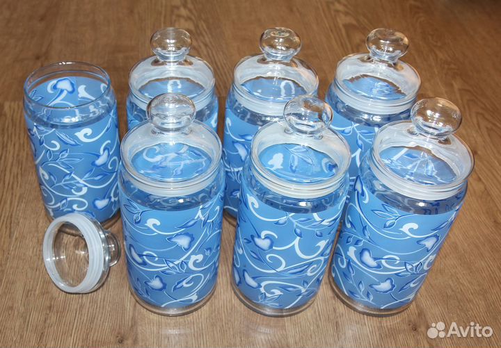 Банки для сыпучих прод. Luminarc. Франция.1,5л 8шт