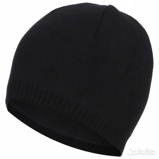 Шапка вязаная, двухнитка без отворота, ткань акрил