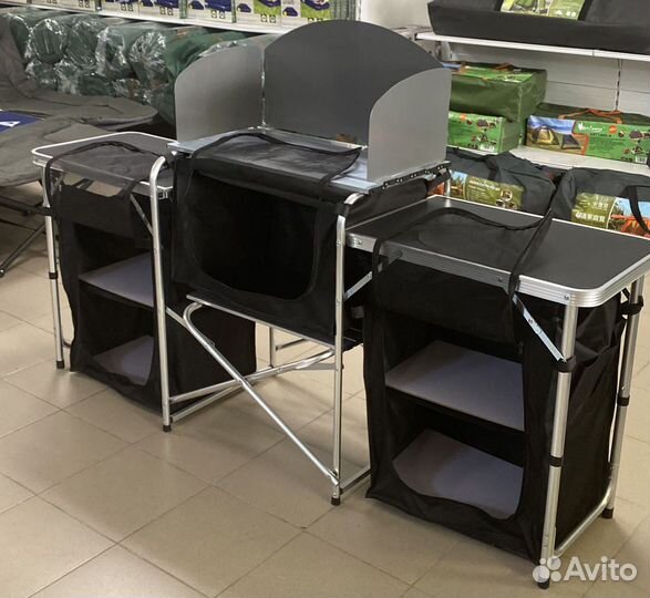 Стол кухня складной с полками