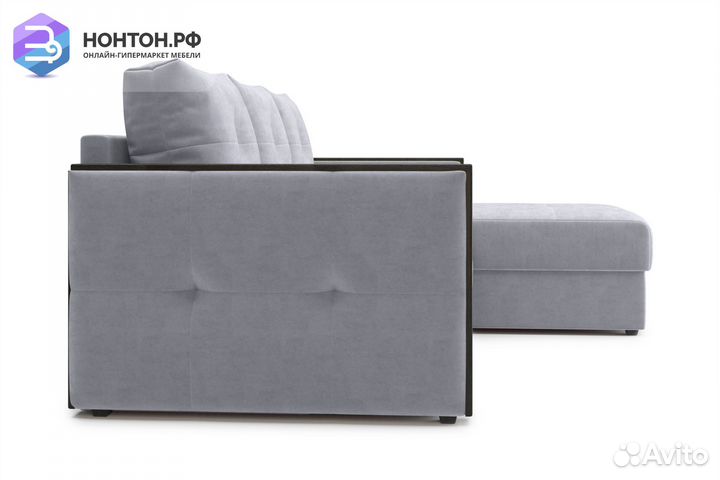 Диван угловой дельфин Инсайд серый