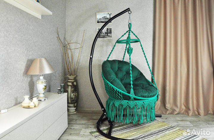 Подвесное кресло макраме
