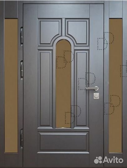 Металлическая входная дверь с боковыми стеклами
