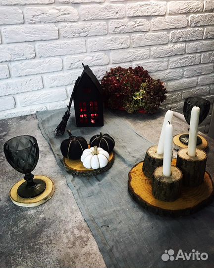 Подсвечники/спилы/декор