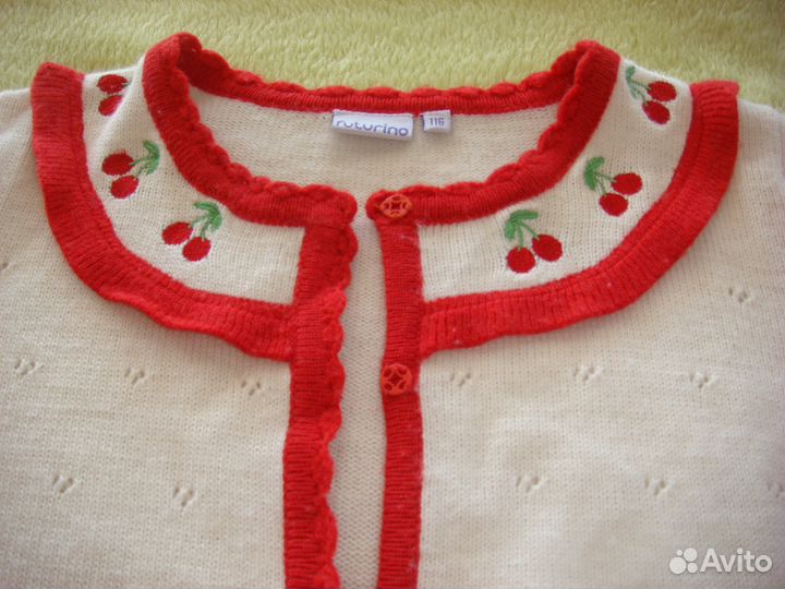 Нарядный кардиган для девочки, рост 116см