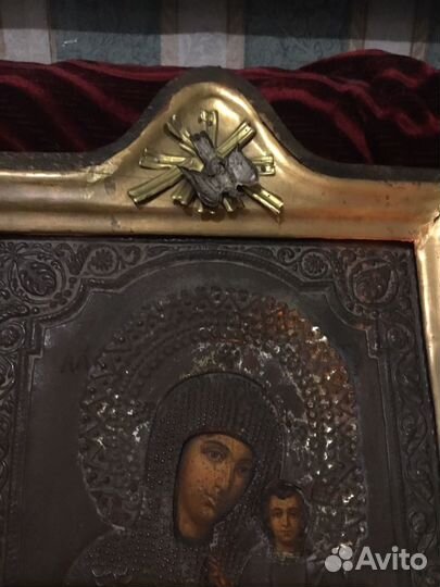 Старинная икона Казанская Богородица