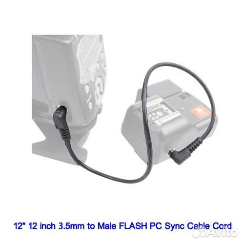 Шнур PC sync кабель для вспышки джек 3.5 и 2.5мм