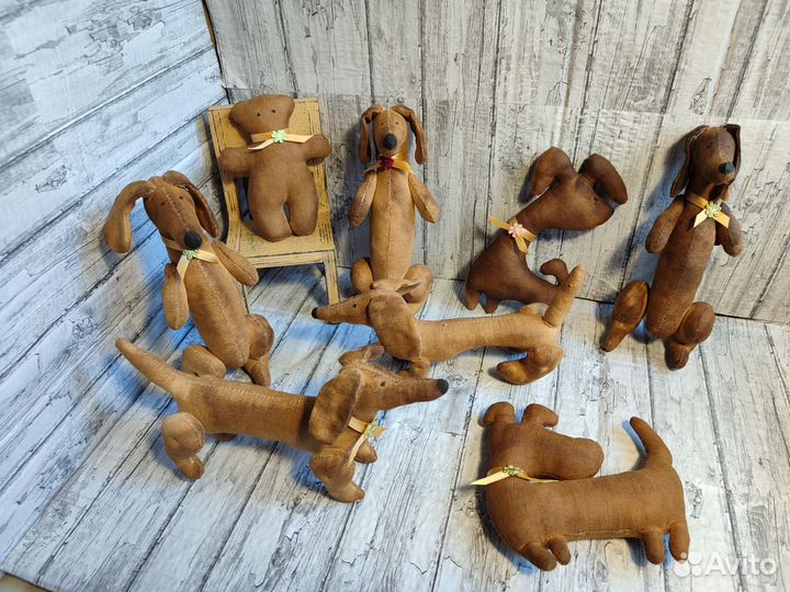 Игрушка «Такса», собачка, ручная работа