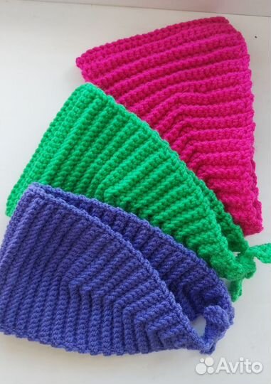 Повязка на голову вязаная