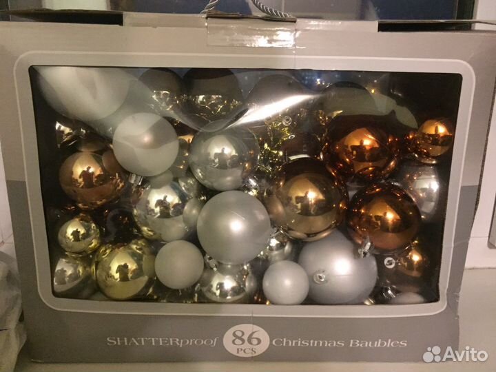 Набор новогодних шаров(86шт)