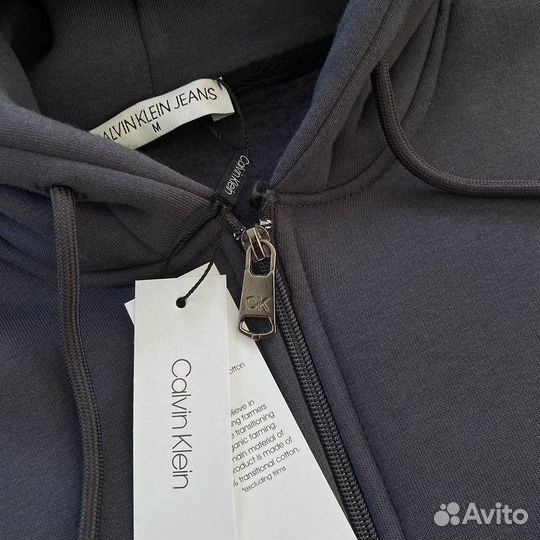 Calvin klein толстовка на молнии с начесом