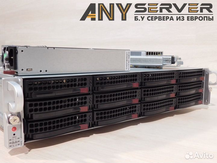 Сервер Supermicro 6028U 2x E5-2699v3 128Gb 12LFF