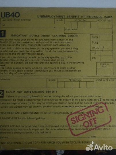 Виниловая пластинка UB40 – Signing Off