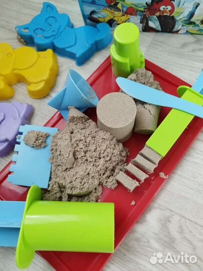 Кинетический песок с формочками