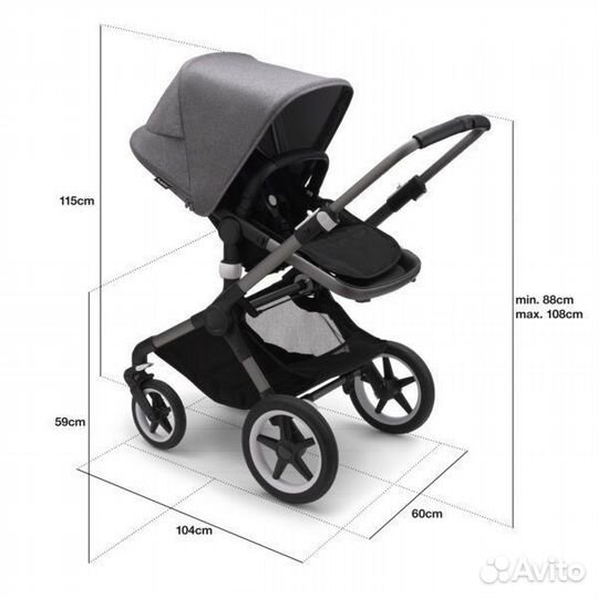 Коляска 2 в 1 Bugaboo Fox 3 Complete Mineral