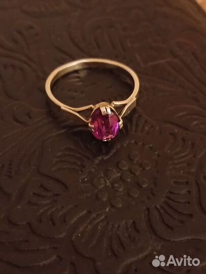 Серебряное кольцо СССР винтаж 875 проба