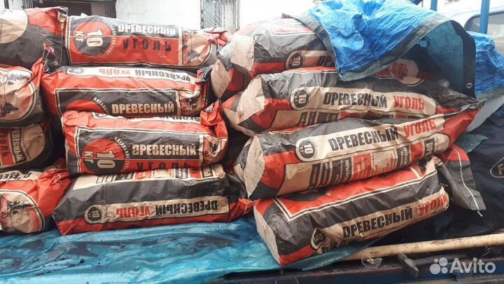 Уголь древесный в мешках 10кг