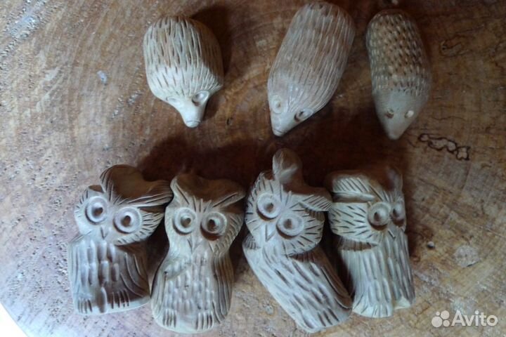 Резные обереги игрушки брелки из дерева (фигурки)