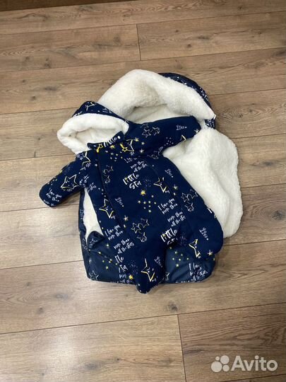 Конверт на выписку комбинезон зимний