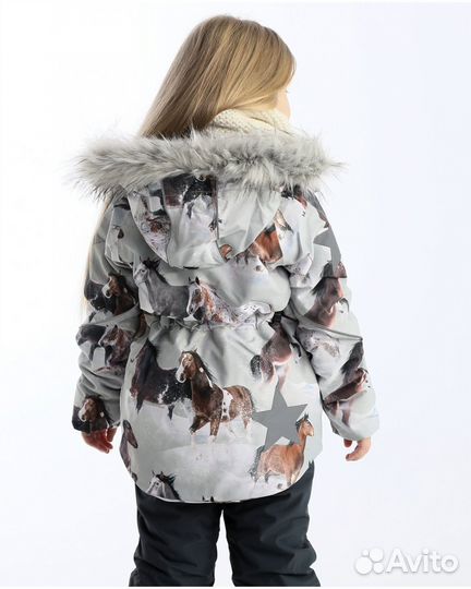 Куртка для девочки Molo Cathy Fur Winter Horses