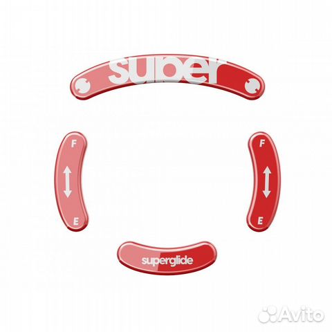 Стеклянные глайды (ножки) Pulsar Superglide красн