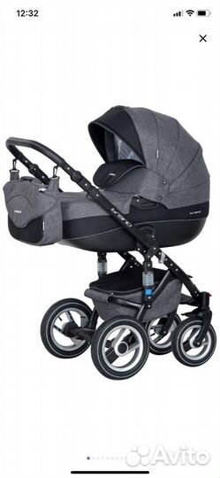 Коляска 3 в 1 rico bruno carbon