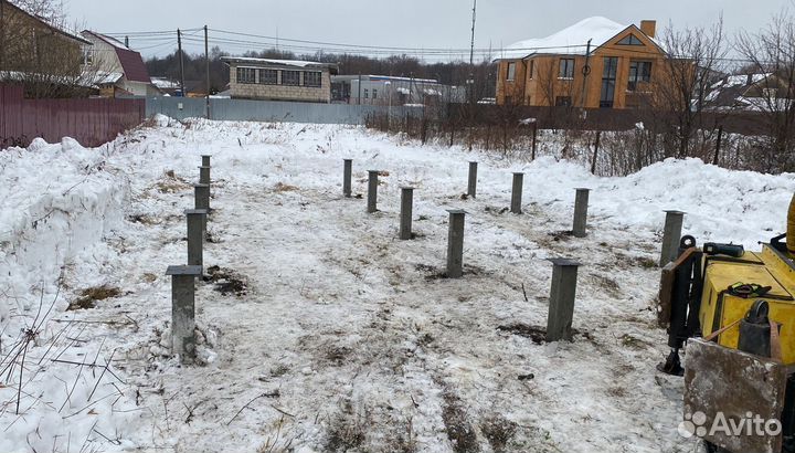 Железобетонные сваи под ключ установка