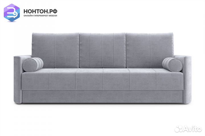 Диван еврокнижка Колибри 3-х местный серый