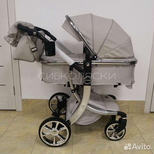 Коляска трансформер luxmom 608 2в1 и 3в1 экокожа