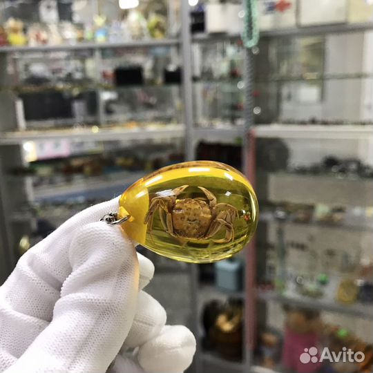 Советский Брелок Крабик В Эпоксидке Ретро Винтаж