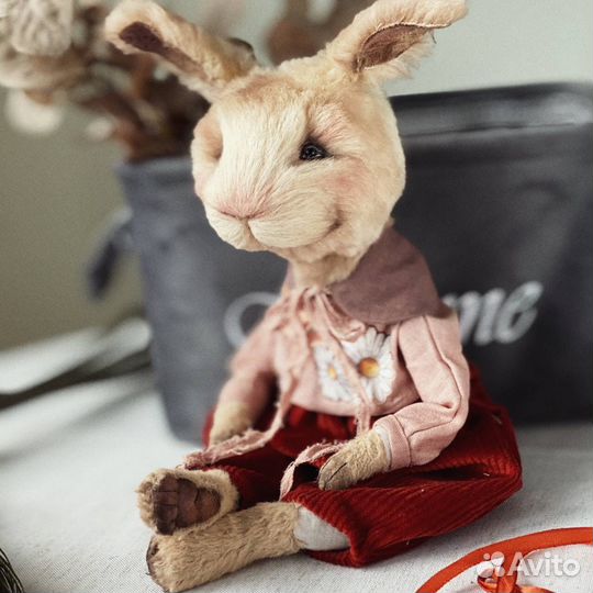 Зайка тедди коллекционный ручная работа