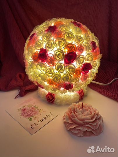 Светильник ночник цветы